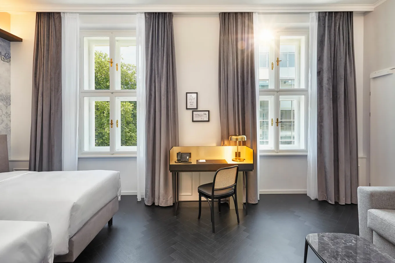 Hyperion Hotel guest room PURLINE planks
